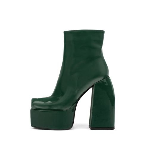 High Heel Solid Woman Boots Plus Size Chunky Platform Boots Side Zipper Ankle Boots Pumps Heels Zapatos Mujeres