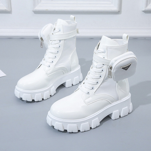 Dropshipping PU ladies boots chunky heel ankle boots for women big size women's boots