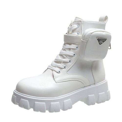 Dropshipping PU ladies boots chunky heel ankle boots for women big size women's boots