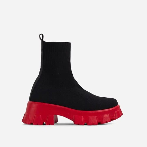 Women Stockings Lolita Ankle Fashion Rubber Rock Shoes Woman Boots Socks Heels Luxury Designer Clogs Platform Round Toe 
