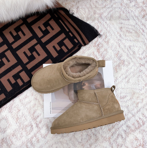   Ugh Designer Boots Dropshipping Fall Winter Wool Low Tube Snow Boots Women