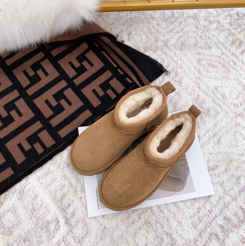   Ugh Designer Boots Dropshipping Fall Winter Wool Low Tube Snow Boots Women