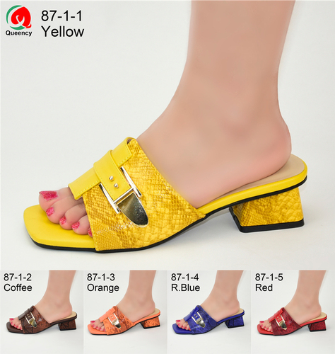 AF Latest  Pumps African Women's High/Low Heel Slipper Shoes With Stones For Wedding/Party Heel high