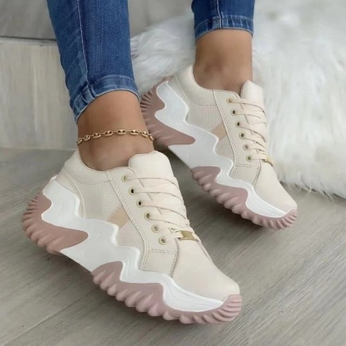 Women's large size casual sports shoes thick bottom inside high fashion women's shoes