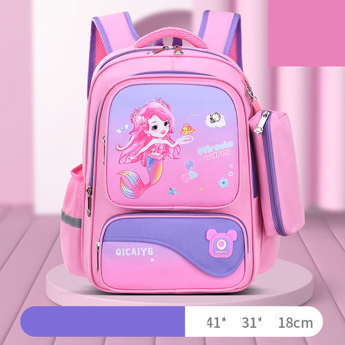 2022 Trendy Student Children's 1-6 Grade Cartoon Schoolbag Double Shoulder Bag kids school backpack bag