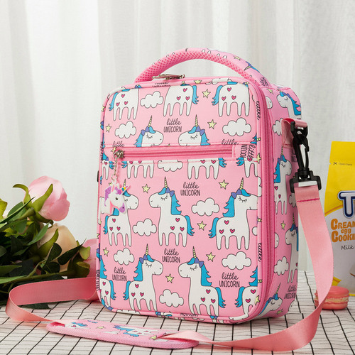 Heopono Kids Insulated Cooler Lunch Bag 2023 for Meal  Supplier Thermal Unicorn Cartoon Children Cute Fashio