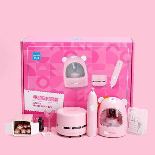 Primary Student Study Electronic Pencil Sets Electric Eraser Sharpener Vacuum Cleaner
