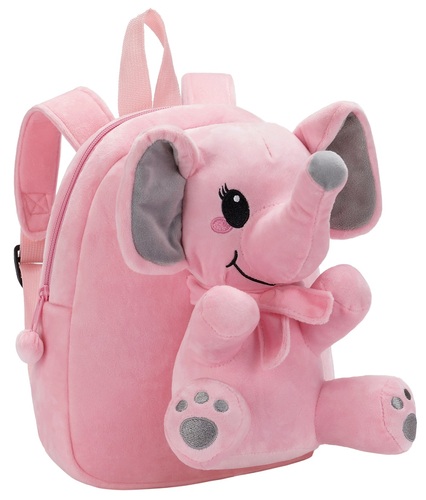 Fashion Cartoon School Bag  Cute Soft Plush Elephant Kids Backpack