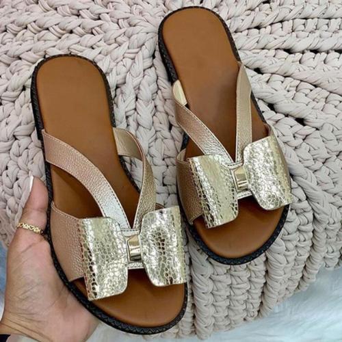 Summer Women Slippers Cute Butterfly-Knot Casual Sandals Lady Slides Flats Plus Size Women Shoes for Women
