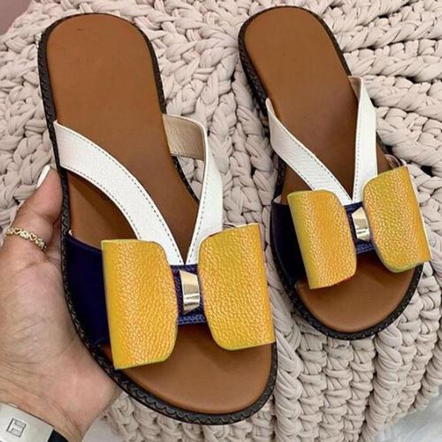 Summer Women Slippers Cute Butterfly-Knot Casual Sandals Lady Slides Flats Plus Size Women Shoes for Women