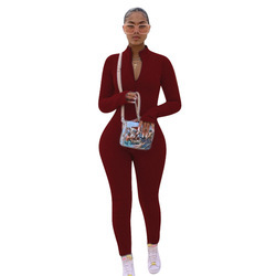 2022 New arrivals spring Women Long Sleeve Length Solid Color Bodysuit Jumpsuit Rompers Playsuit Women Jumpsuit