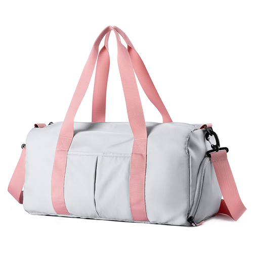 Travel sports gym duffel bag with shoe compartment bag for women