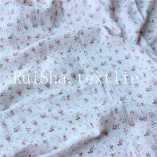 100% cotton double crepe gauze sleepwear baby blanket kids fabric
