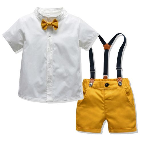 High Quality 2023 Hot Sale Baby Boys Clothes Kids Clothing Sets Summer Short Sleeve Clothing Suit KB8128 Kids Short Set