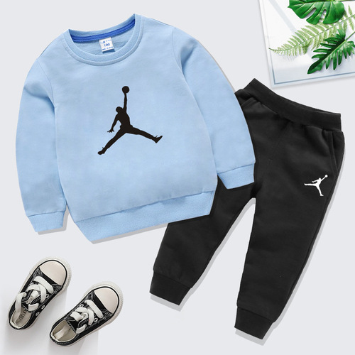 Autumn Kids's Long Sleeve Round Neck Sweater Suit For Boys Girls New Sports 2pcs Kids Clothing's Clothing