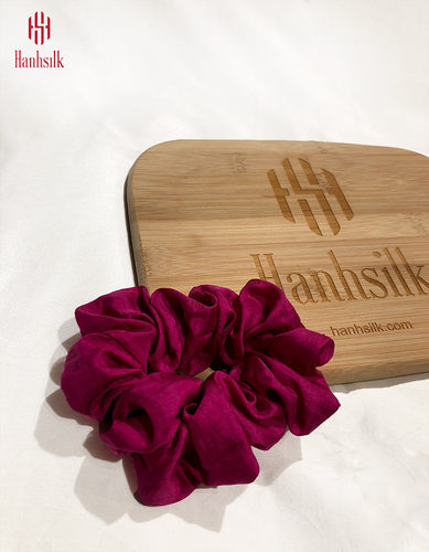 Best seller Luxury Silk Scrunchies Plain Color Hair Ties Fullsize Minisize | 100% Organic Silk