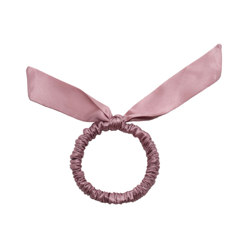 Women's 100%Silk Bowknot Hair Scrunchies Elastic Hair Ties Ropes Ponytail Holder Hair Scrunchies