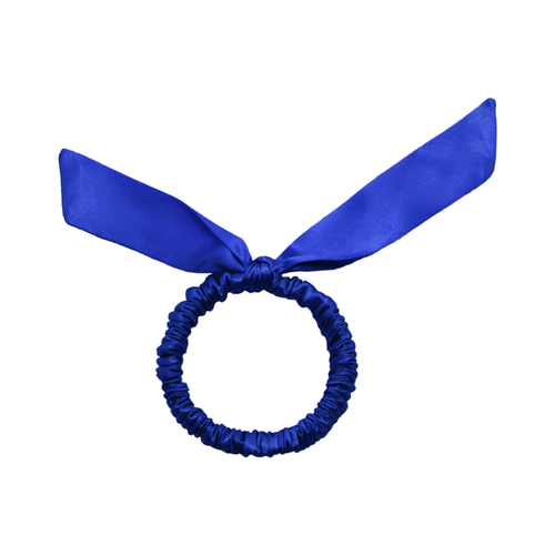 Women's 100%Silk Bowknot Hair Scrunchies Elastic Hair Ties Ropes Ponytail Holder Hair Scrunchies