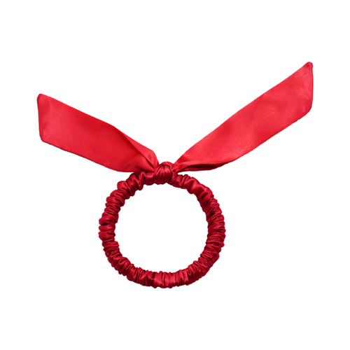 Women's 100%Silk Bowknot Hair Scrunchies Elastic Hair Ties Ropes Ponytail Holder Hair Scrunchies