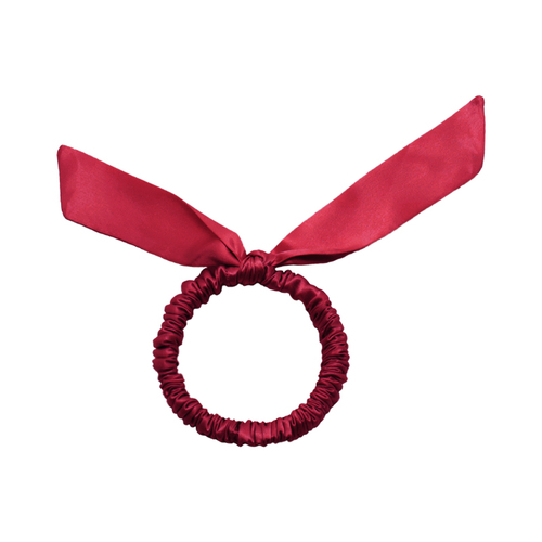 Women's 100%Silk Bowknot Hair Scrunchies Elastic Hair Ties Ropes Ponytail Holder Hair Scrunchies