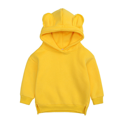 Cute Organic Cotton Hooded Sweatshirt Top for kids Thick Baby Hoodie for Autumn Winter