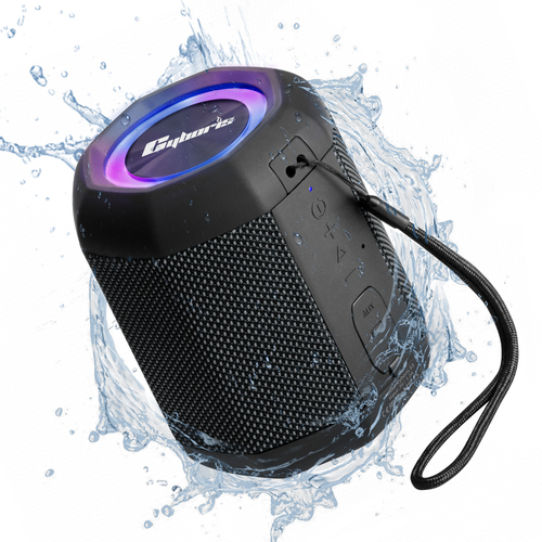 Cyboris TWS Speaker LED RGB Light Dual Sound Effect Stereo Boombox 15W Powered High Volume Speakers