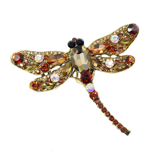 Fashion luxury Dragonfly jewelry designer brooches pin for woman
