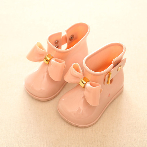 Children waterproof cute bow rain boots baby rubber shoes cute rain boots girls waterproof shoes toddler rain boots