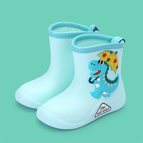 Cheap Cute Dinosaur Kids Drawstring Waterproof Rainy Shoes Boys Girls Flat Heel EVA Toddler Rain Boots