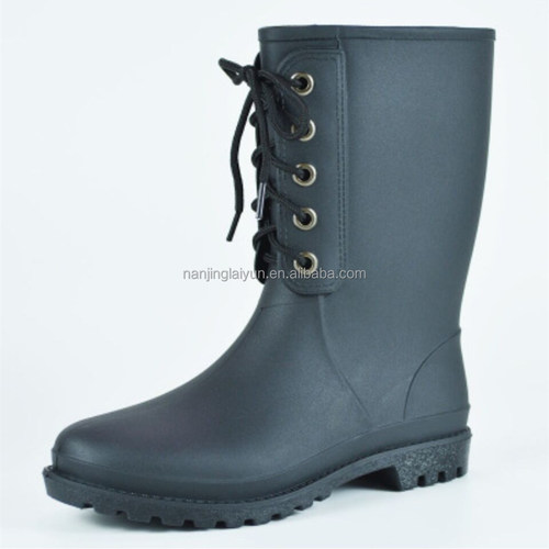 Fashion new rubber shoes casual ladies rain shoes matte water shoes middle tube women's adult rain boots