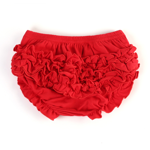 Summer Newborn Solid Color Baby Bloomers Triple Icing Ruffle Underwear Baby Girls Soft Cotton Bloomer