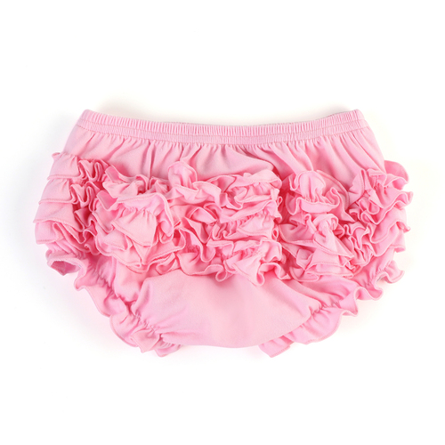 Summer Newborn Solid Color Baby Bloomers Triple Icing Ruffle Underwear Baby Girls Soft Cotton Bloomer