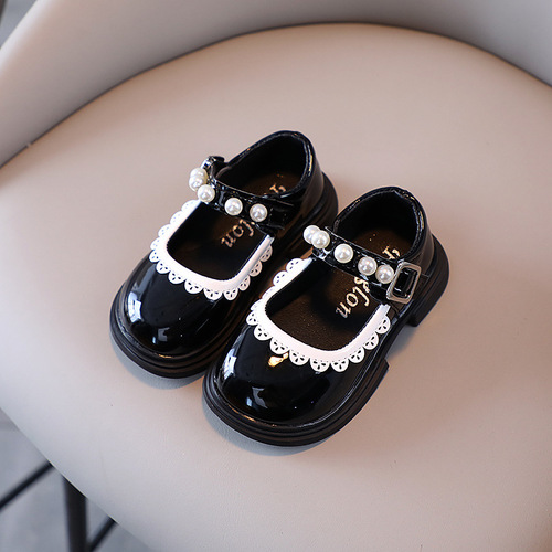 Girls leather shoes princess children's fashion performance shoes