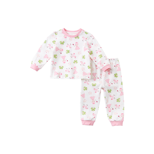 DB16086 dave bella children  underwear set pure cotton boys and girls autumn clothes long trousers baby home service