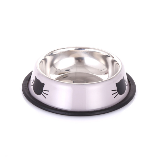 Stainless Steel Cat Bowls Pet Steel Bowl Set Food Water Bowl for Dogs and Cats Anti-skid Feeder Supplies for Small Dogs 