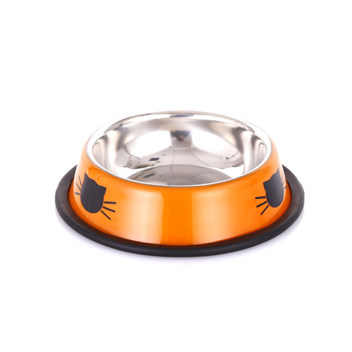 Stainless Steel Cat Bowls Pet Steel Bowl Set Food Water Bowl for Dogs and Cats Anti-skid Feeder Supplies for Small Dogs 