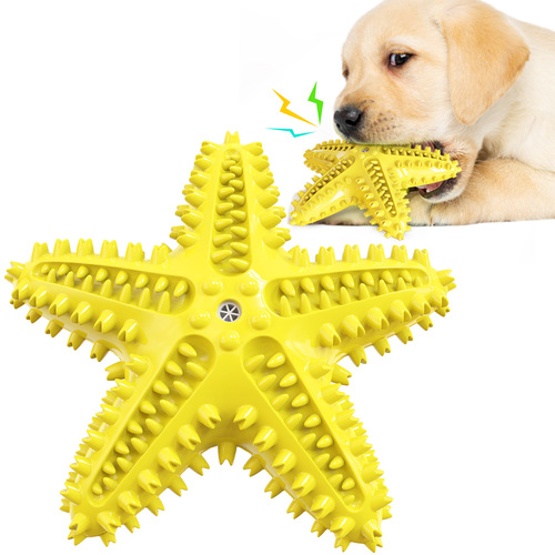 New type explosive tooth grinding stick dog toothbrush vocal starfish dog toy pet supplies