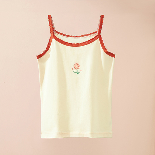 High Quality Girls' Lace Halter Top Underwear New Design with Lovely Floral Pattern