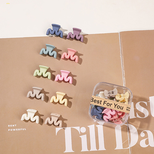  10pcs/Box Mini Hair Claw Clips Cute Fringe Hair Clip Set 33 Patterns Sweet Clips Hair Accessories for Women Gi