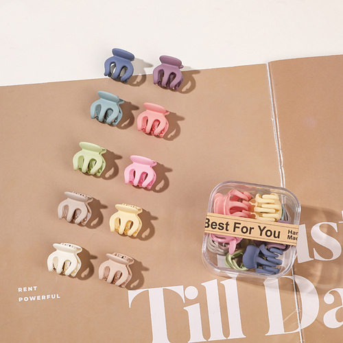  10pcs/Box Mini Hair Claw Clips Cute Fringe Hair Clip Set 33 Patterns Sweet Clips Hair Accessories for Women Gi