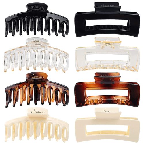 8pcs sets Claw clips 4 Inch Nonslip Large Hair Clips for Thick Hair Women Claw Clips