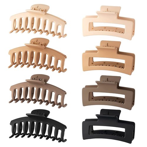 8pcs sets Claw clips 4 Inch Nonslip Large Hair Clips for Thick Hair Women Claw Clips