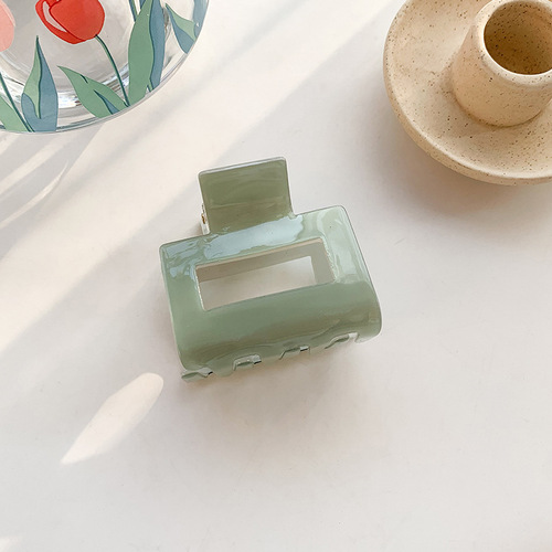 Korean-style Acetate Geometric Square Hair Claw, Minimalist and Elegant Hair Clip for Women's Bun and Nape Hairstyle, Ve