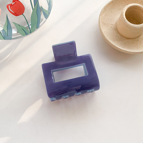 Korean-style Acetate Geometric Square Hair Claw, Minimalist and Elegant Hair Clip for Women's Bun and Nape Hairstyle, Ve