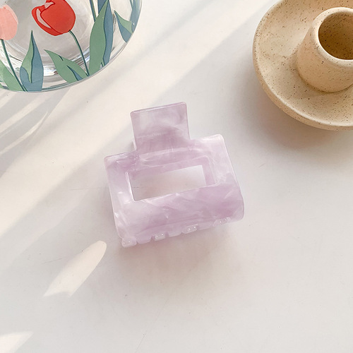 Korean-style Acetate Geometric Square Hair Claw, Minimalist and Elegant Hair Clip for Women's Bun and Nape Hairstyle, Ve