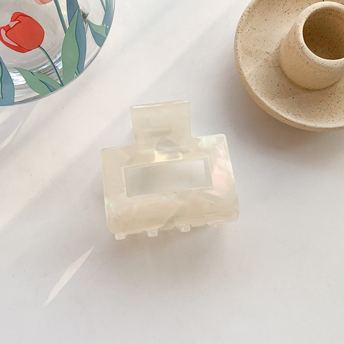 Korean-style Acetate Geometric Square Hair Claw, Minimalist and Elegant Hair Clip for Women's Bun and Nape Hairstyle, Ve