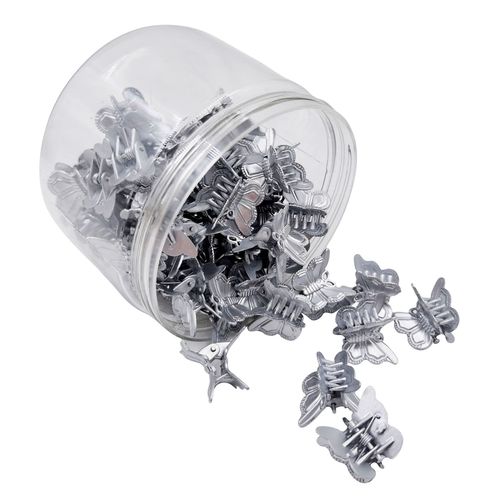 HC54D  New Arrival Candy Color Children Lovely Butterfly Sweet Hair Claw Clip Mini Size Hair Claw Pack In Box