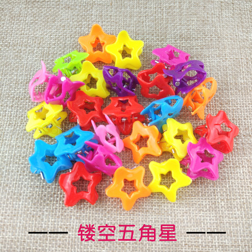 Flower Butterfly Shell Star Shape MINI Size  Hair Claw Clips For Kids Baby Plastic