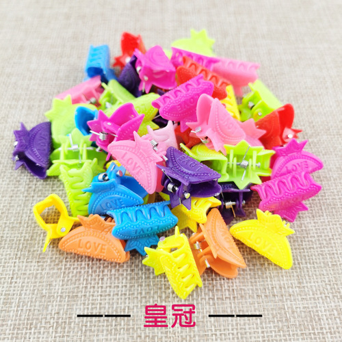 Flower Butterfly Shell Star Shape MINI Size  Hair Claw Clips For Kids Baby Plastic