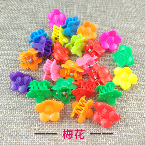 Flower Butterfly Shell Star Shape MINI Size  Hair Claw Clips For Kids Baby Plastic